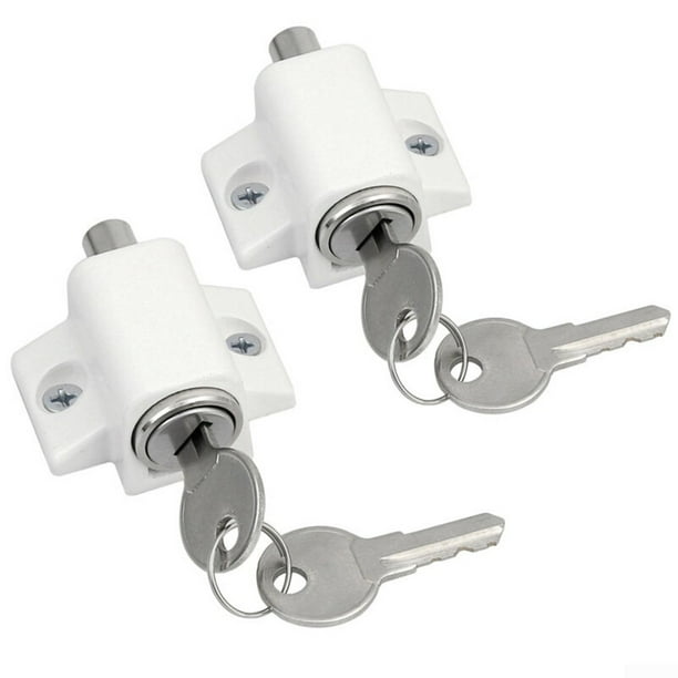4X Sliding Patio Door Locks Catches Set Window Bolt Security Catch White Keys 4X Sliding Patio Door Locks Catches Set Window Bolt Security Catch White Keys